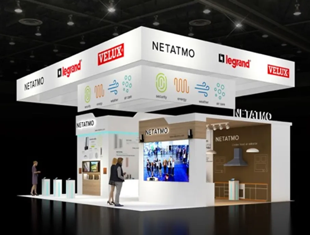 Professional 30x40 trade show booth setup